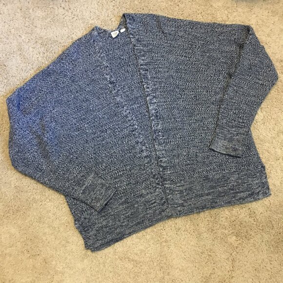 100% Cotton GAP Blue & White Heavy Knit Open Cardigan - Picture 12 of 16